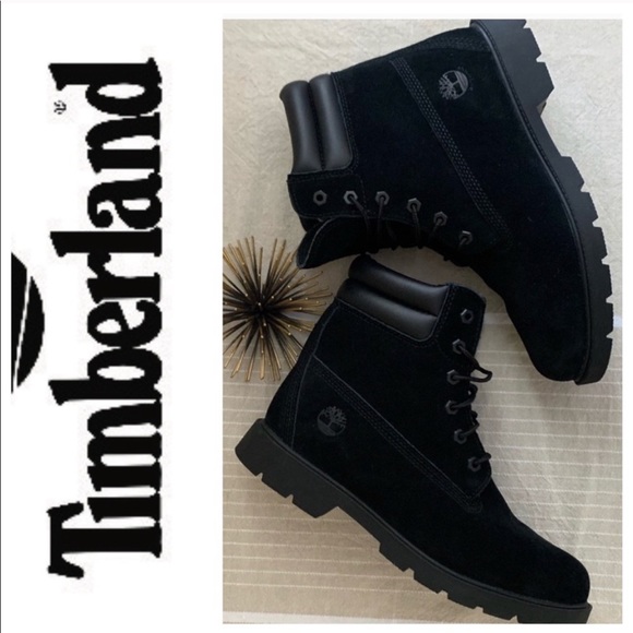 Timberland Shoes - EUC Timberland Black Suede Boots 10